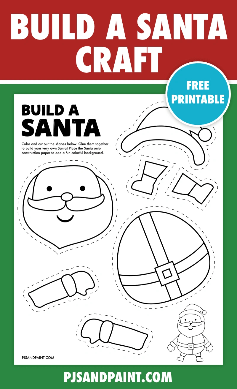 Free Printable Build A Santa Craft - Pjs And Paint throughout Santa Suit Template Printable
