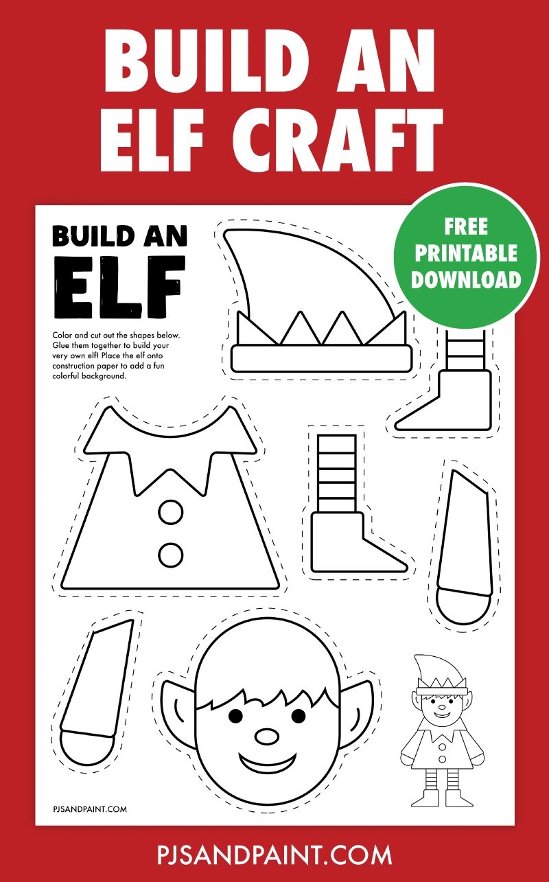 Free Printable Build An Elf Craft - Pjs And Paint with regard to Build An Elf Printable