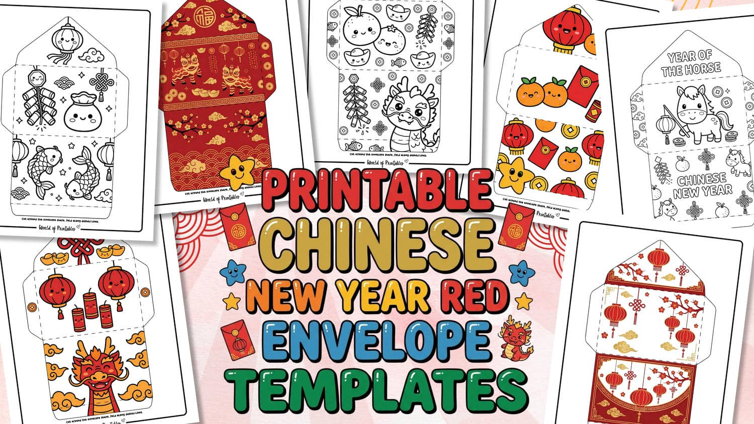 Free Printable Chinese New Year Red Envelope Templates - World Of with regard to Printable Chinese New Year Red Envelopes