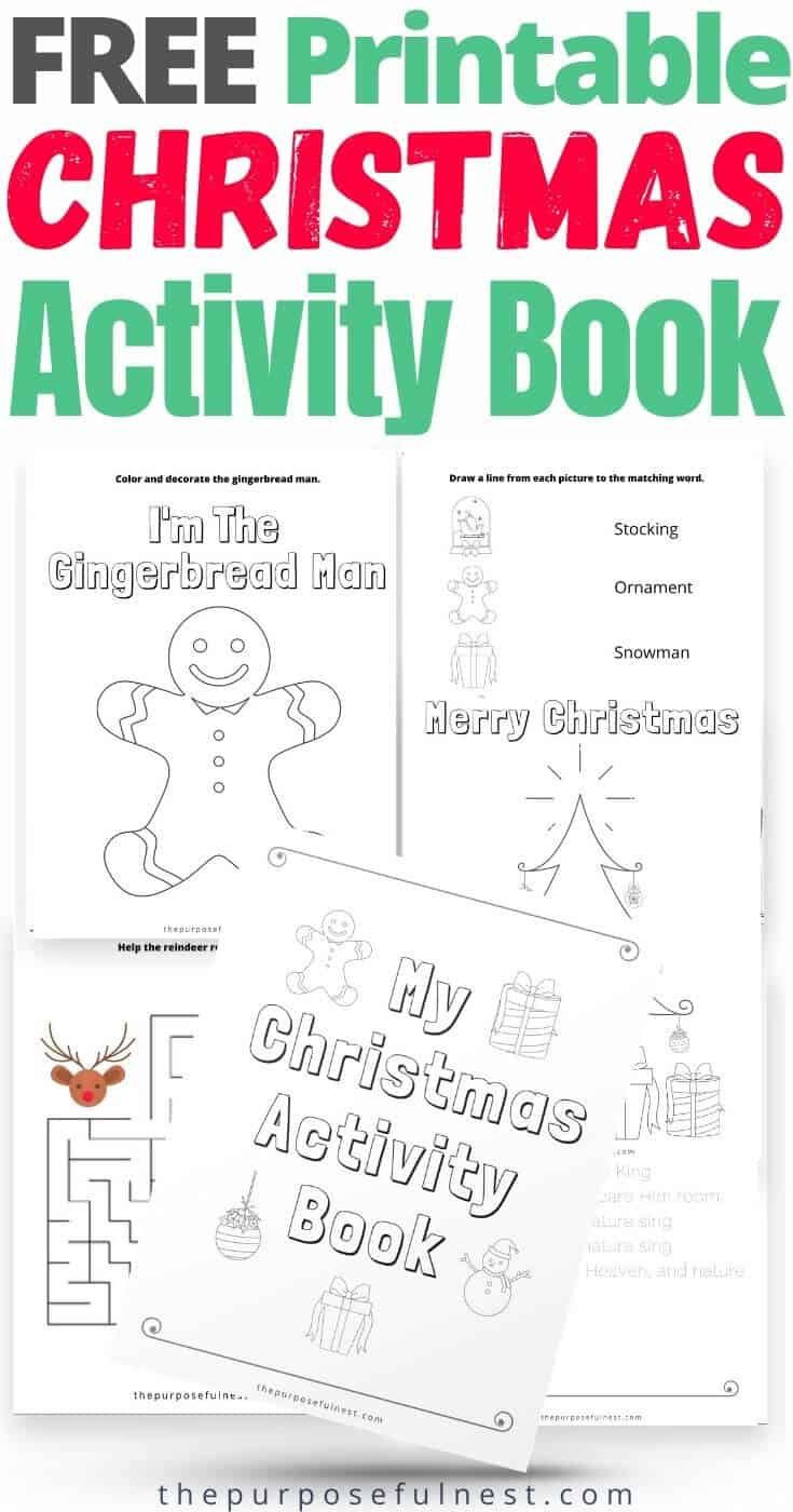 Free Printable Christmas Activity Book For Kids intended for Christmas Busy Book Printable