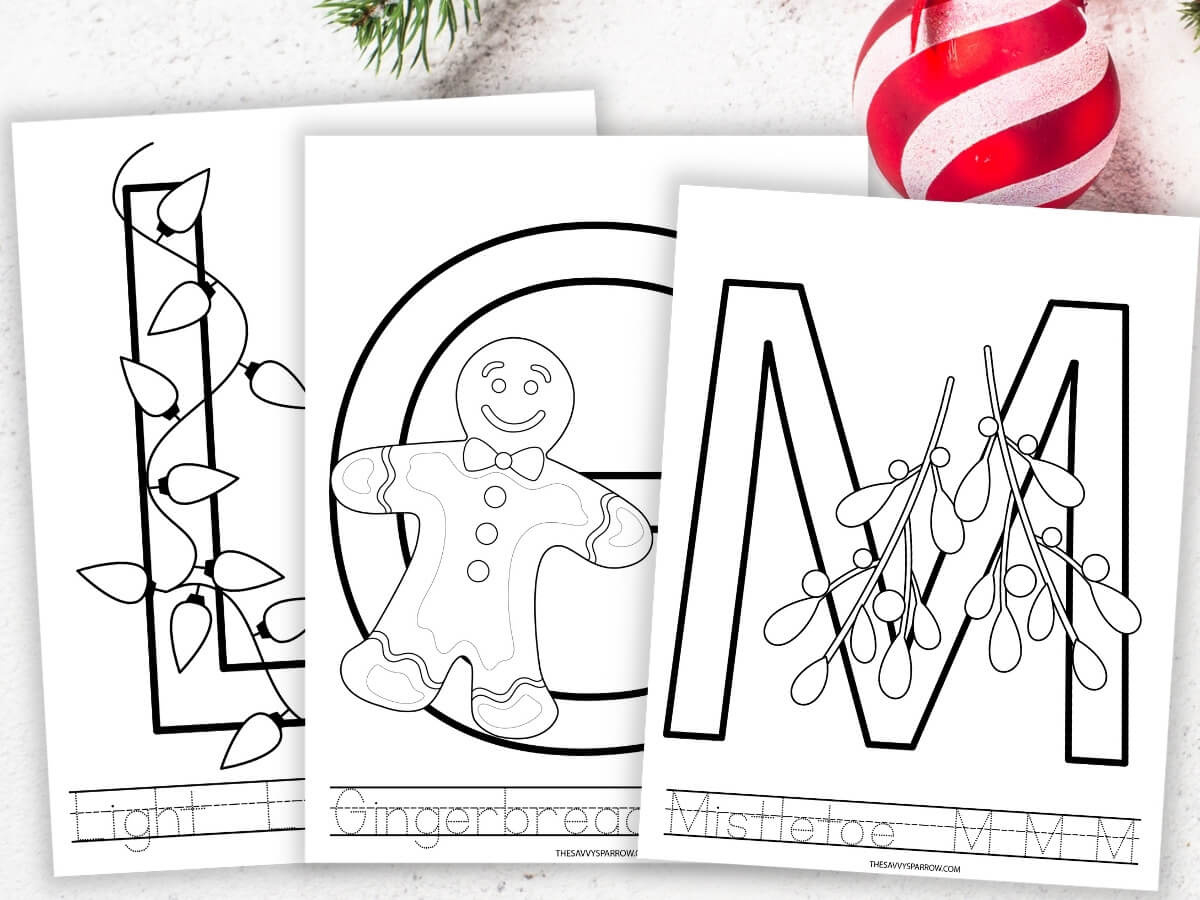 Free Printable Christmas Alphabet Coloring Pages For Preschoolers throughout Christmas Abc Book Printable