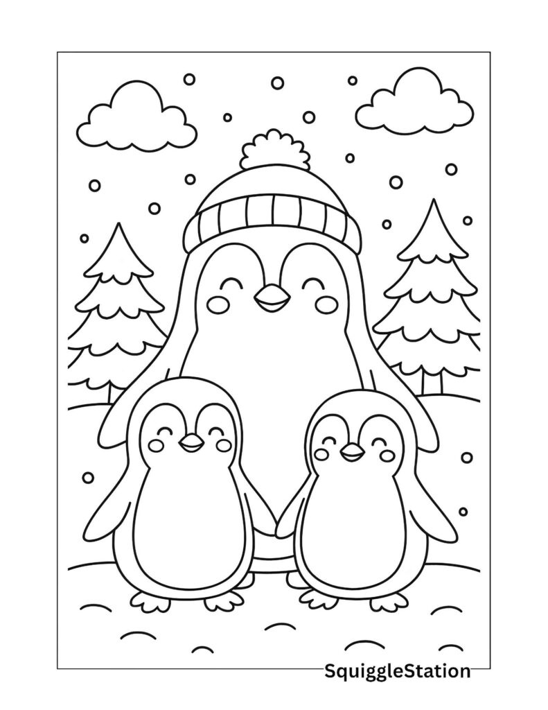 Free Printable Christmas Animal Coloring Pages For Kids in Christmas Animals Coloring Pages Printable