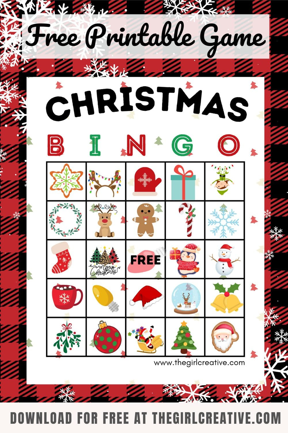 Free Printable Christmas Bingo Cards - The Girl Creative pertaining to Christmas Picture Bingo Printable