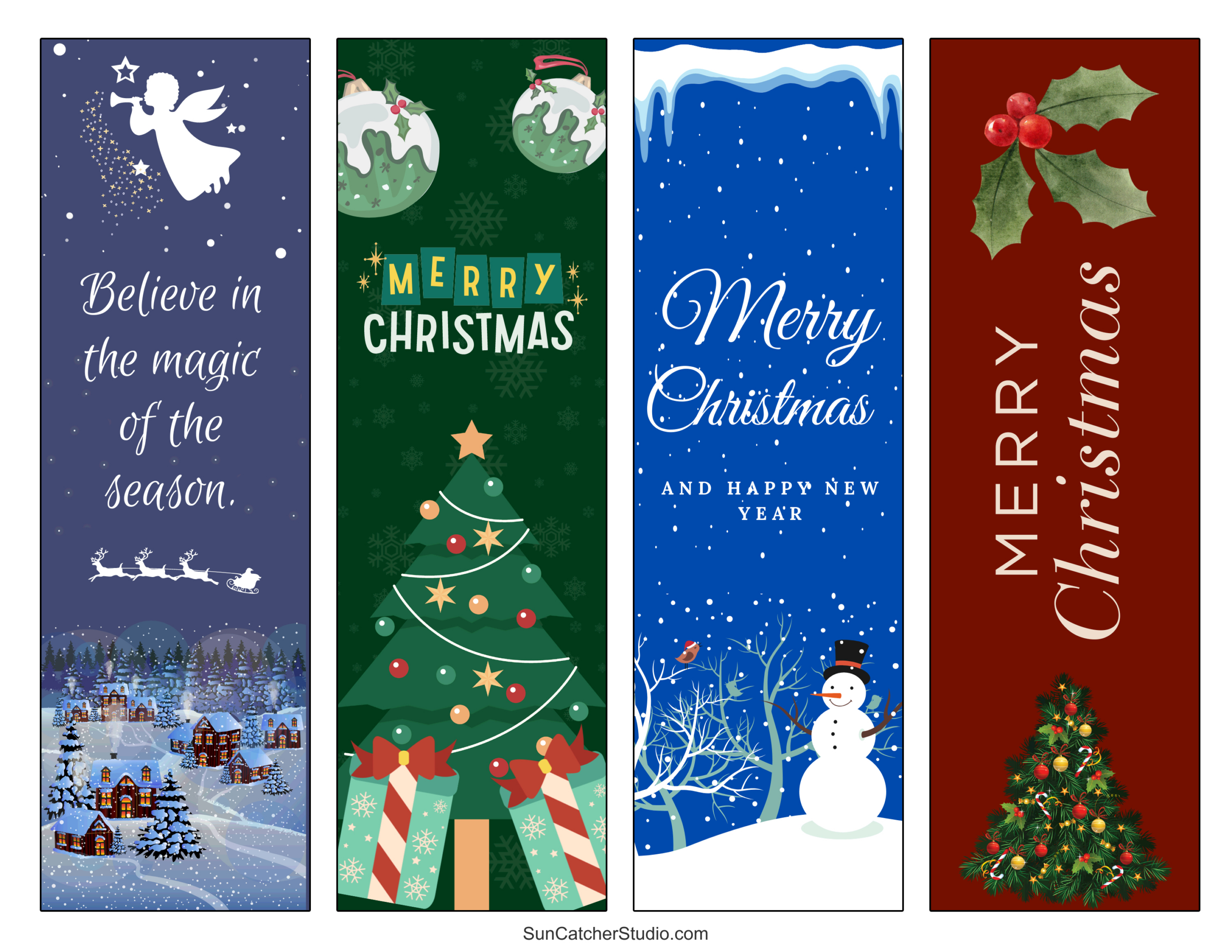 Free Printable Christmas Bookmarks (To Print & To Color) – Free with Free Printable Christian Christmas Bookmarks