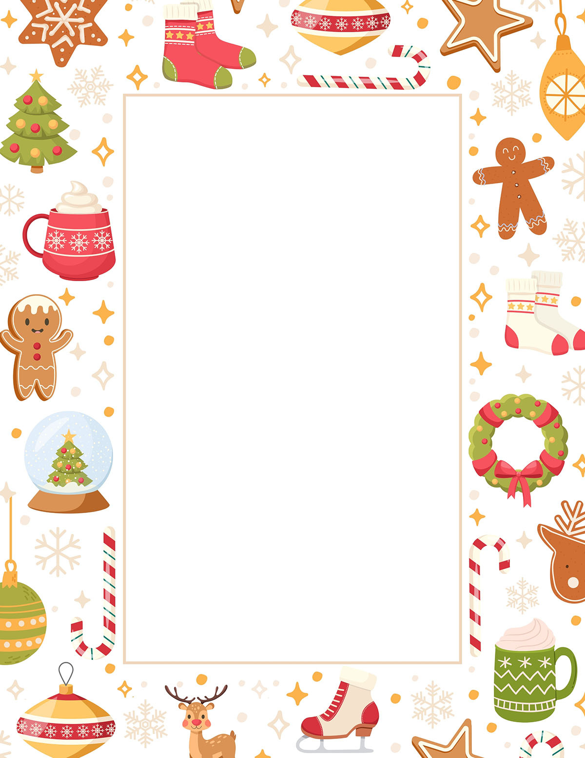 Free Printable Christmas Borders - 40 Border Templates - Mom In throughout Free Printable Christmas Cookie Border