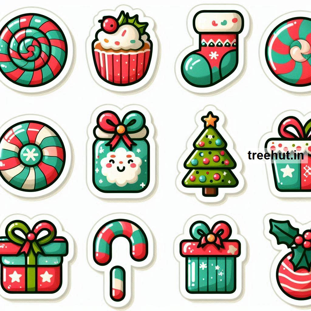 Free Printable Christmas Candies Stickers And 75 Decoration Ideas intended for Christmas Candy Decorations Printable