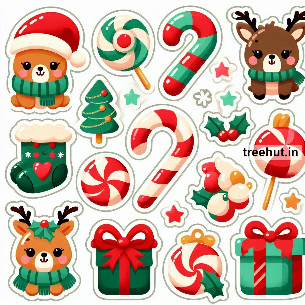 Free Printable Christmas Candies Stickers And 75 Decoration Ideas regarding Christmas Candy Decorations Printable