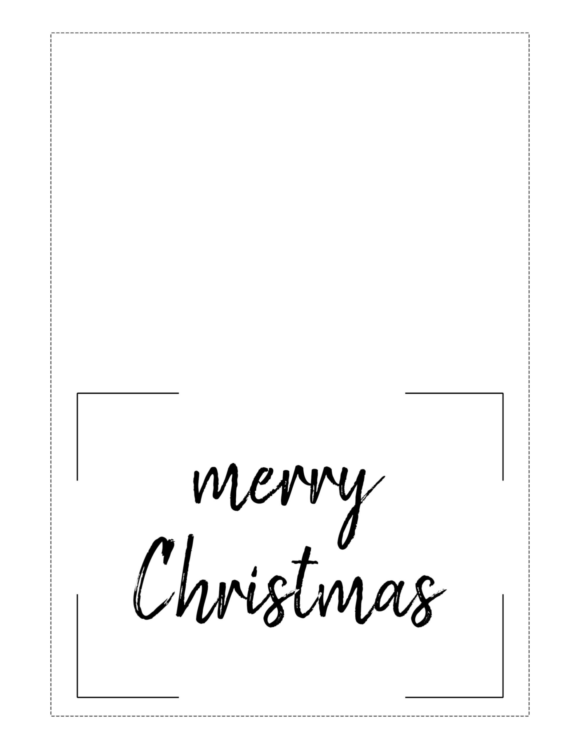 Free Printable Christmas Cards (Basic) - Paper Trail Design throughout Free Printable Christmas Card Black and White