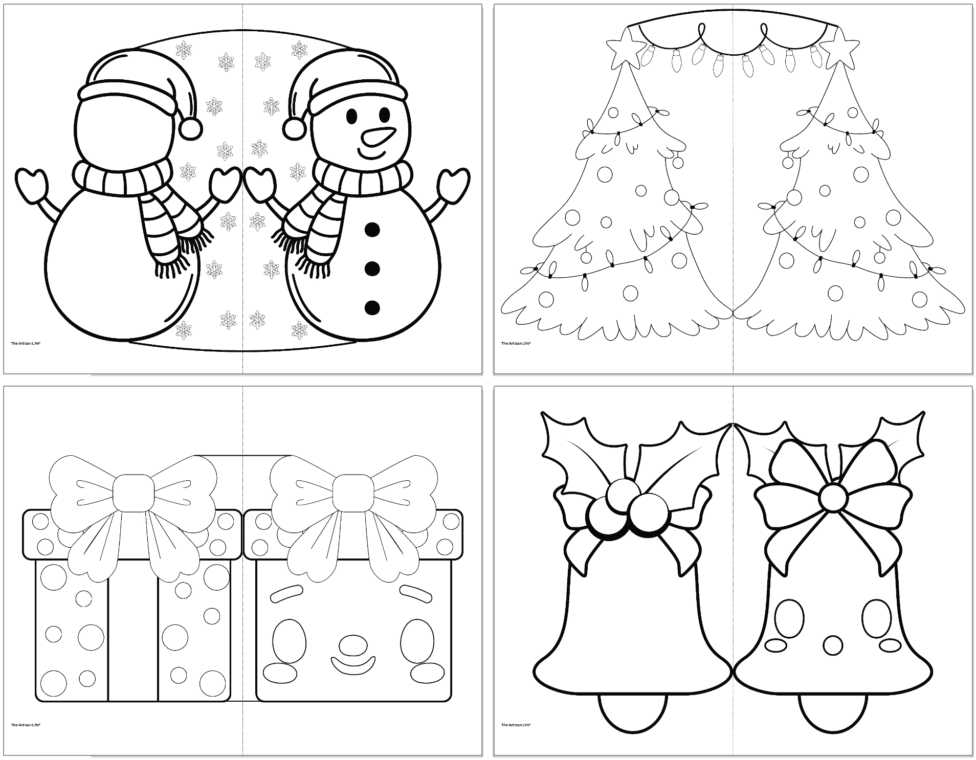 Free Printable Christmas Cards For Kids - The Artisan Life intended for Printable Christmas Card Coloring Pages