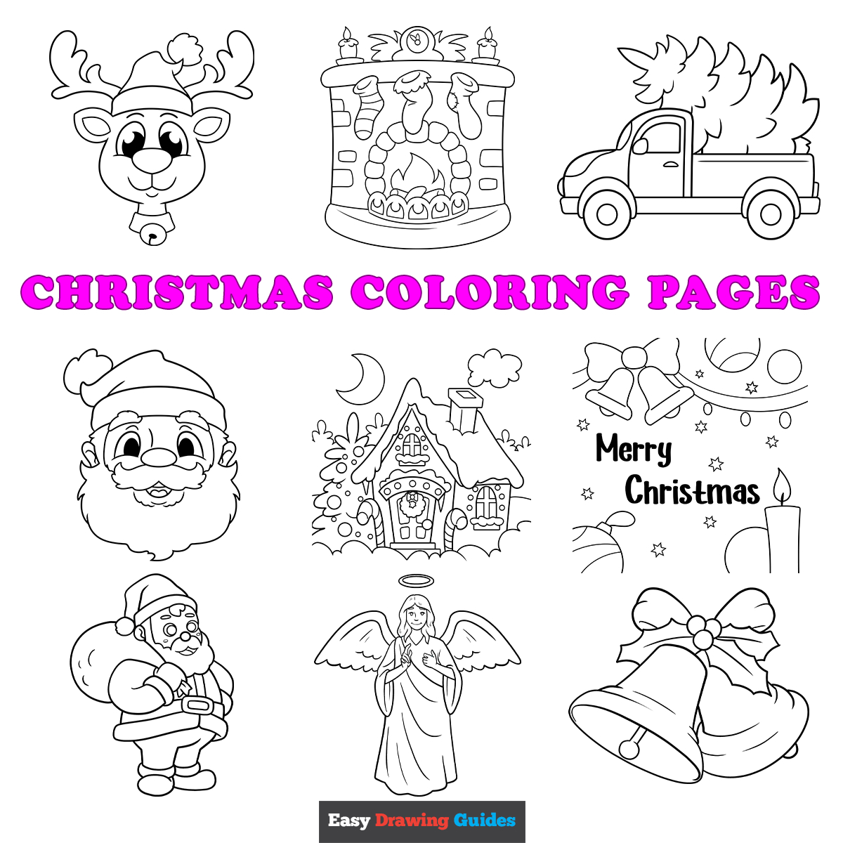 Free Printable Christmas Coloring Pages For Kids regarding Christmas Drawings Easy Printable
