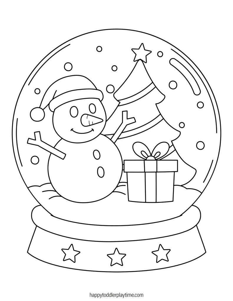 Free Printable Christmas Coloring Pages - Happy Toddler Playtime within Simple Christmas Coloring Pages Printable