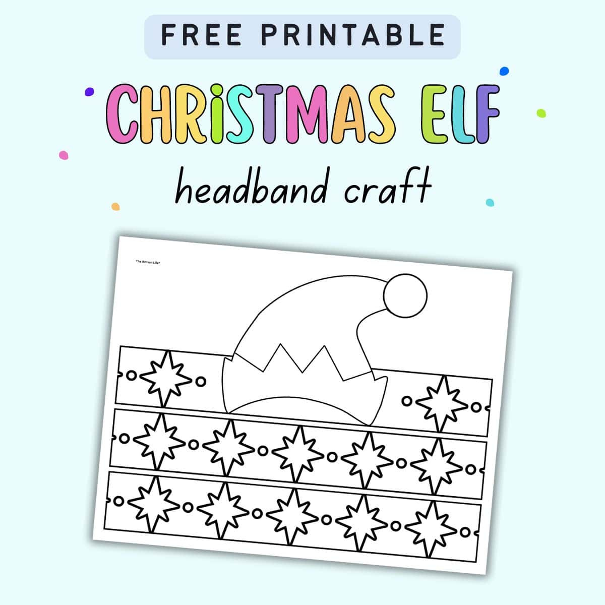Free Printable Christmas Elf Hat Craft - The Artisan Life in Elf Hat Printable Template