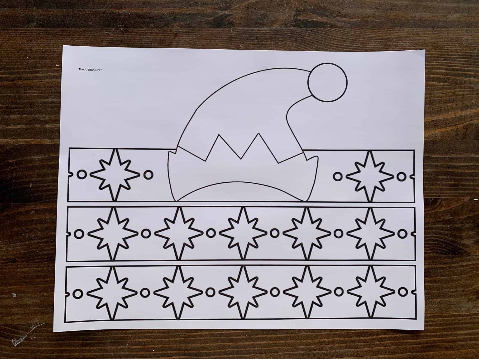 Free Printable Christmas Elf Hat Craft - The Artisan Life within Elf Hat Template Printable