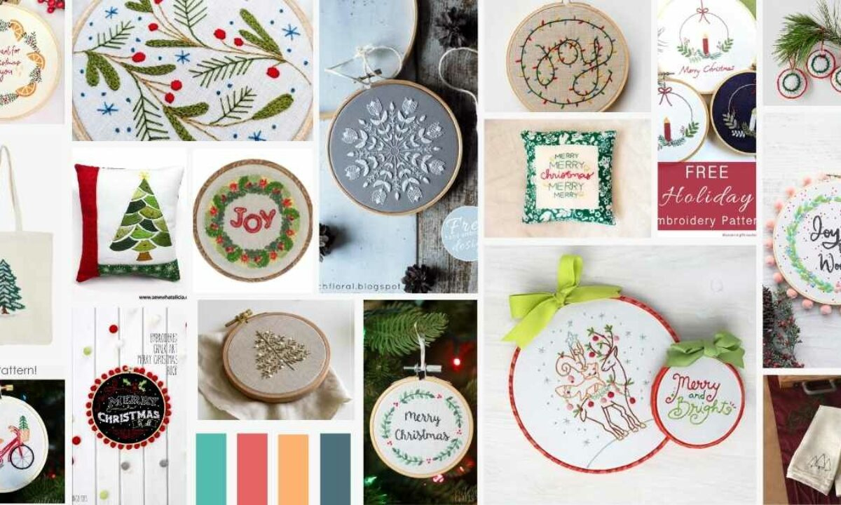 Free Printable Christmas Embroidery Patterns - Pdf'S & Tutorials for Printable Christmas Embroidery Patterns