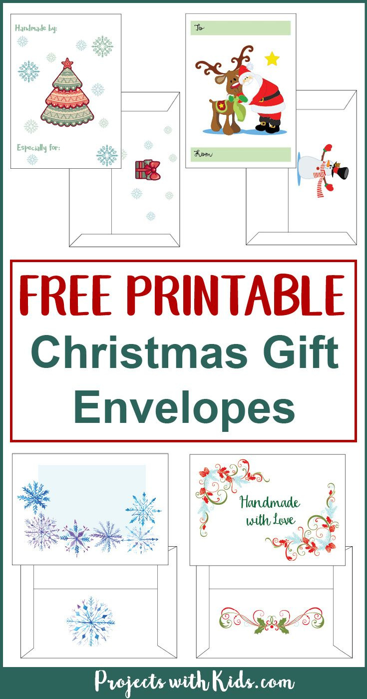 Free Printable Christmas Gift Envelopes inside Christmas Envelope Template Free