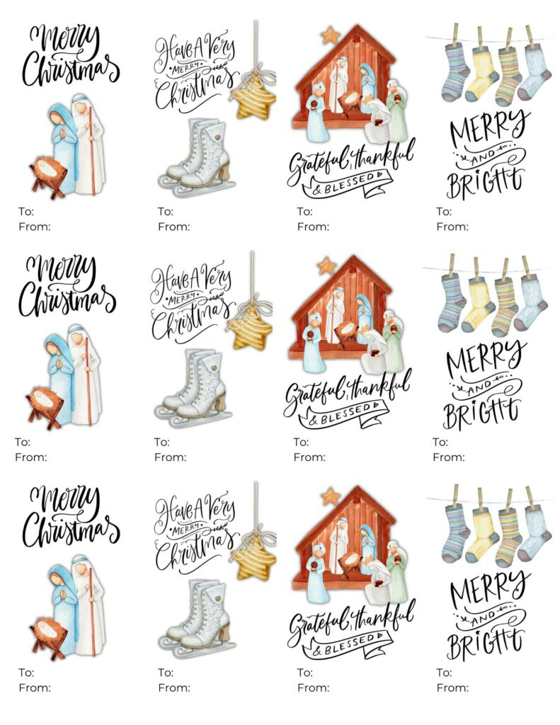 Free Printable Christmas Gift Tags | Healing Home intended for Free Printable Religious Christmas Tags