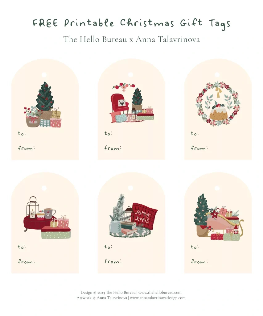 Free Printable Christmas Gift Tags Pdf | Cute And Cosy Design in Christmas Present Tags Printable