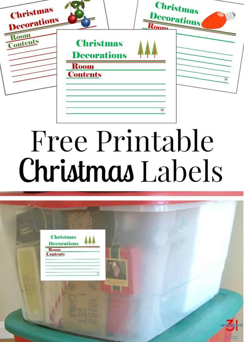 Free Printable Christmas Labels For Christmas Storage Boxes throughout Printable Christmas Storage Labels
