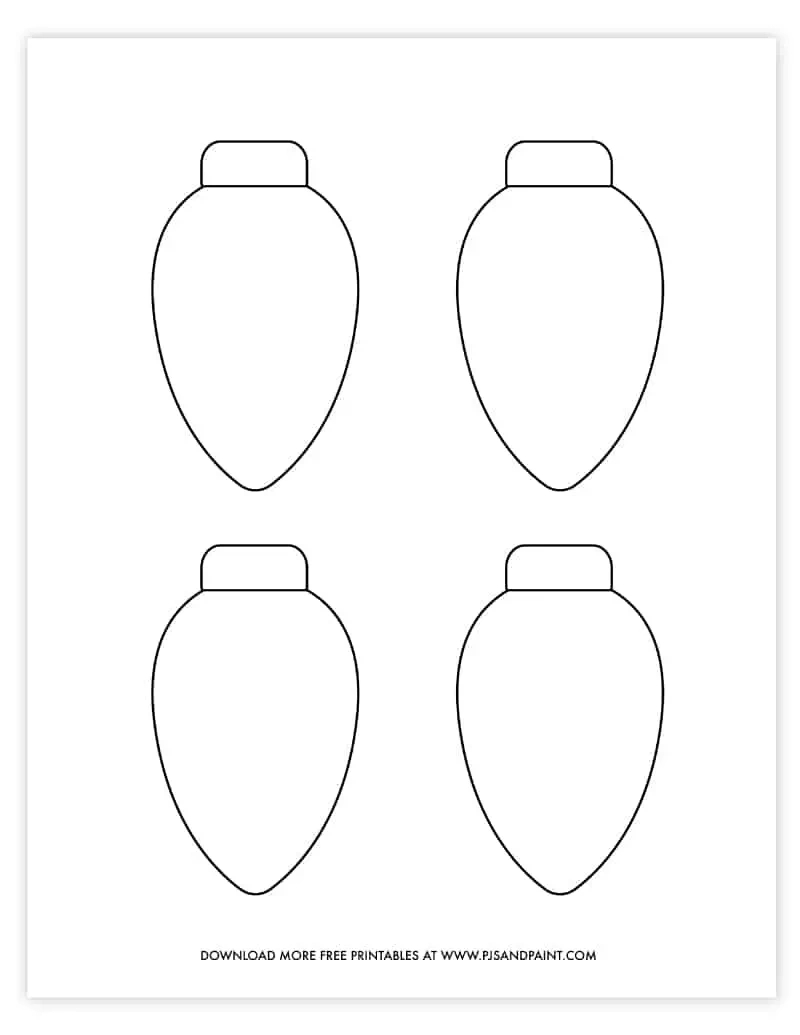 Free Printable Christmas Light Template | Diy Christmas Decoration inside Christmas Light Template Free Printable