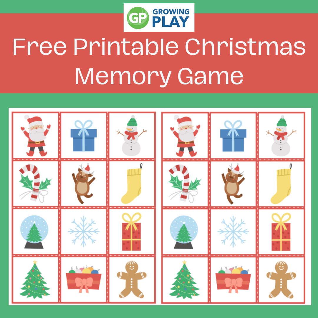 Free Printable Christmas Memory Game For Kids - Growing Play for Christmas Concentration Game Printable