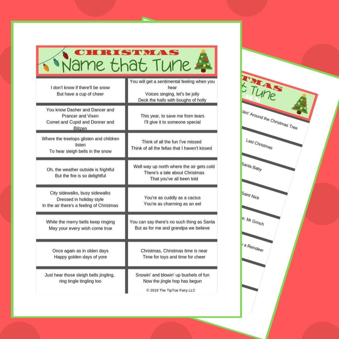 Free Printable Christmas Name That Tune Game &amp;amp; More Christmas regarding Christmas Name That Tune Printable