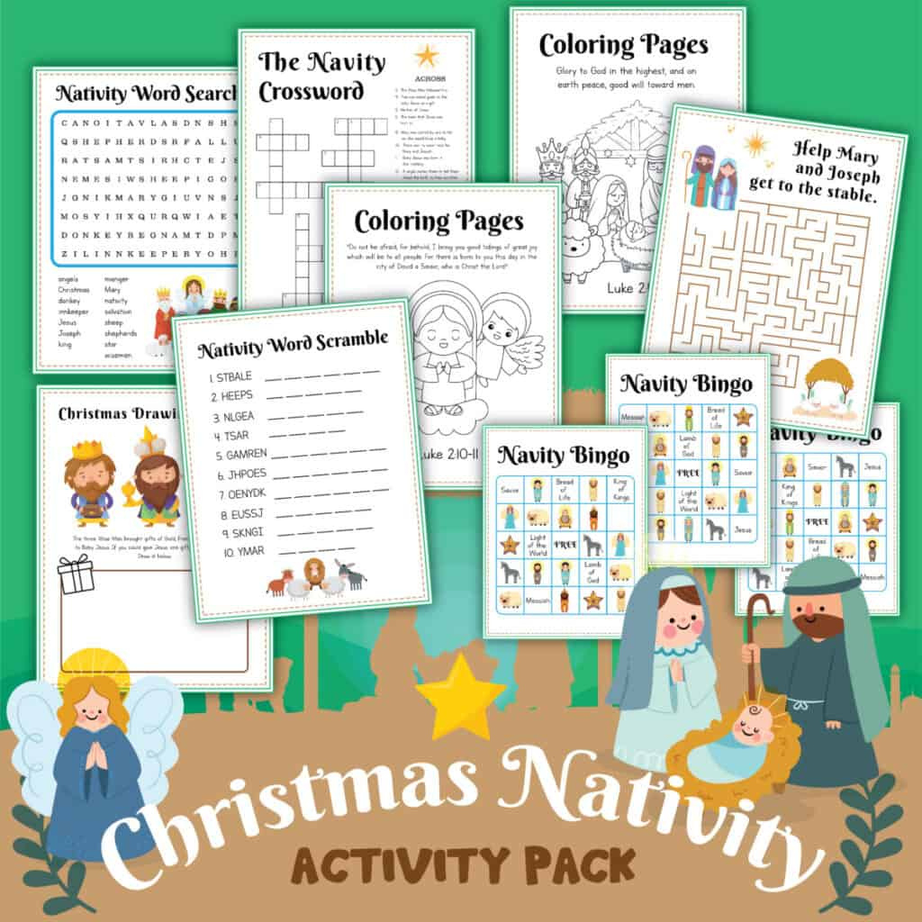 Free Printable Christmas Nativity Activity Pack - Hess Unacademy with regard to Christmas Nativity Worksheets