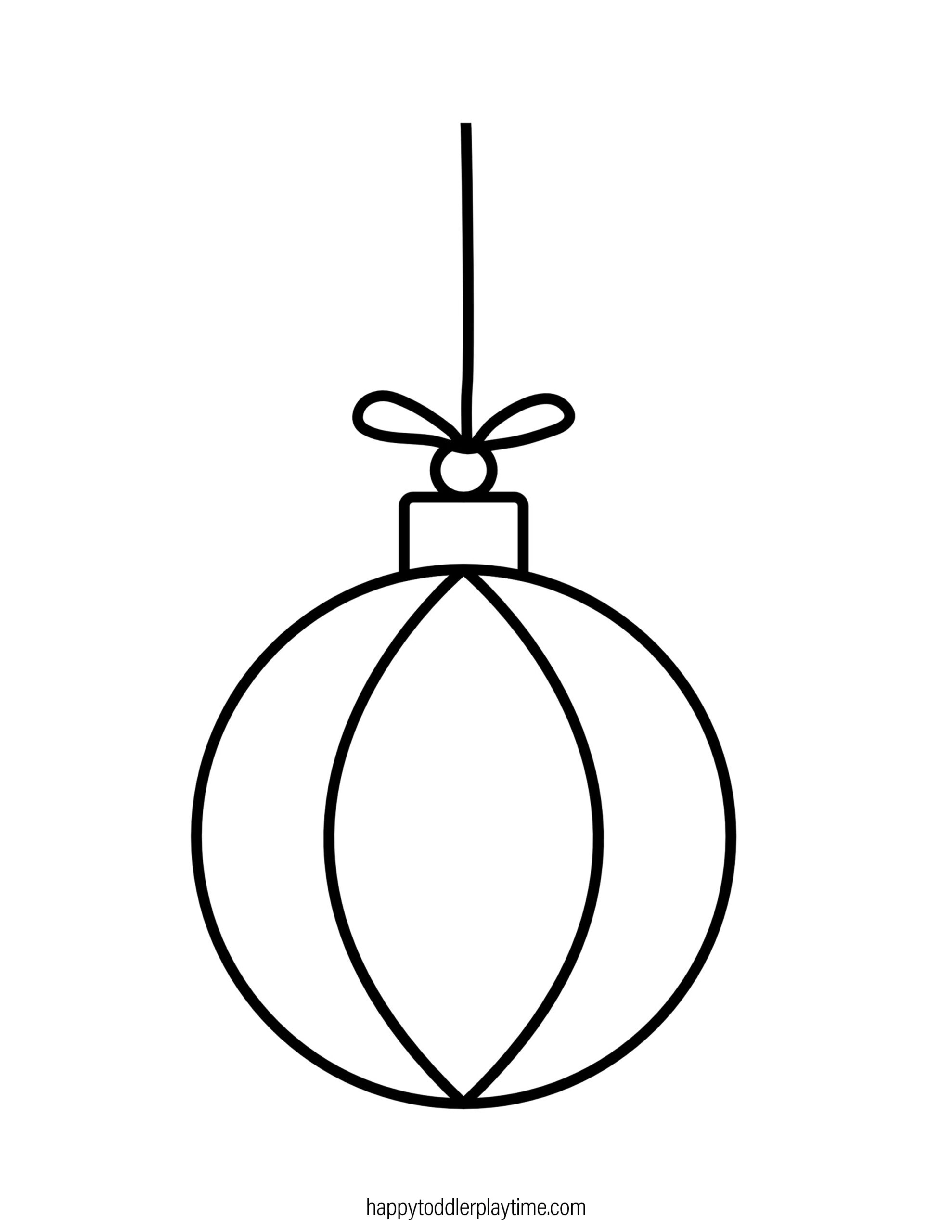Free Printable Christmas Ornament Coloring Pages - Happy Toddler for Christmas Ball Printable Free
