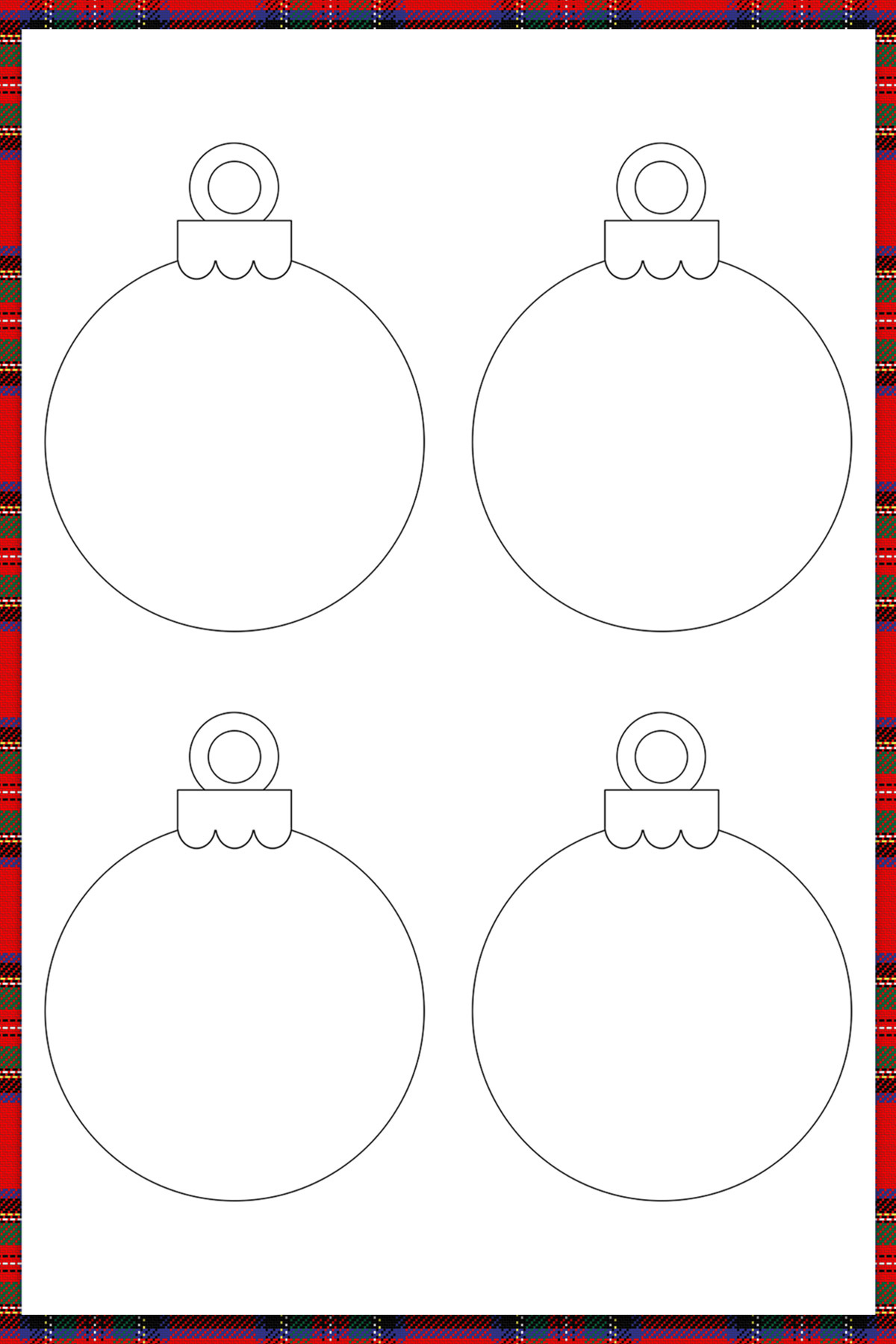 Free Printable Christmas Ornaments For Coloring with Blank Printable Christmas Ornaments