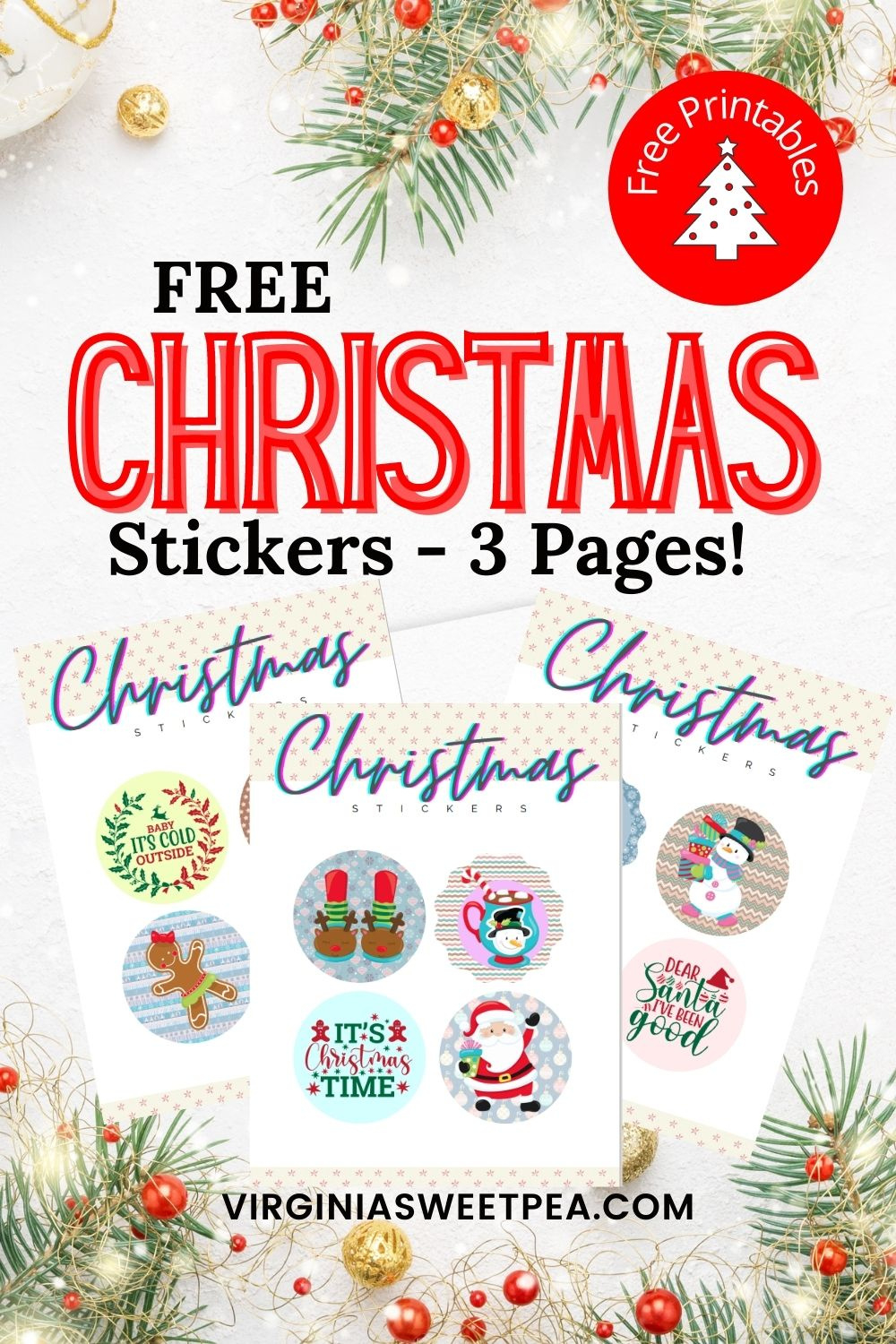 Free Printable Christmas Stickers - Sweet Pea for Free Christmas Stickers Printable