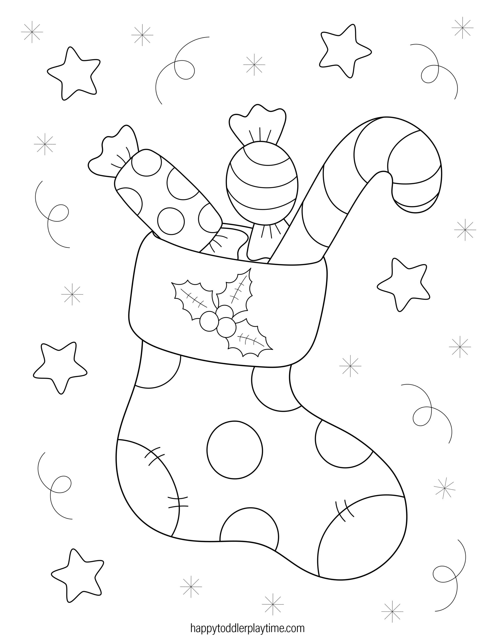 Free Printable Christmas Stocking Coloring Pages - Happy Toddler intended for Printable Christmas Stockings to Color