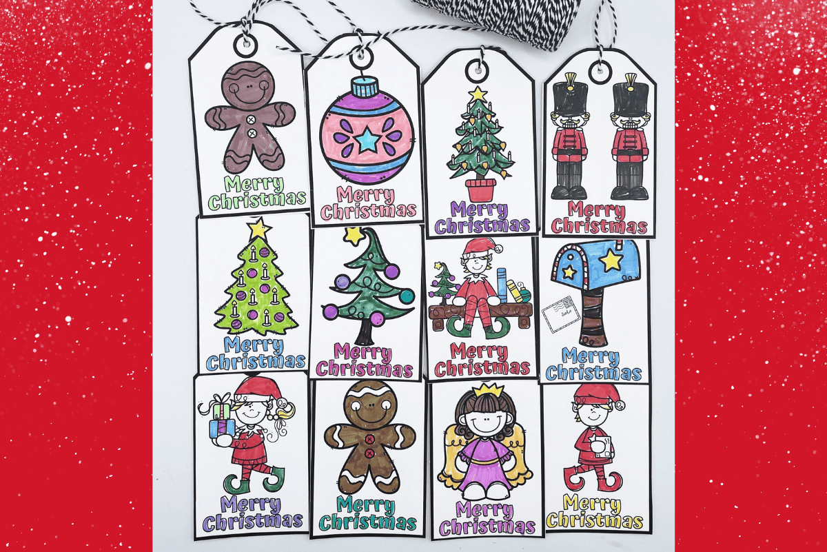 Free Printable Christmas Tags To Color For Kids within Kids Christmas Tags Printable Free