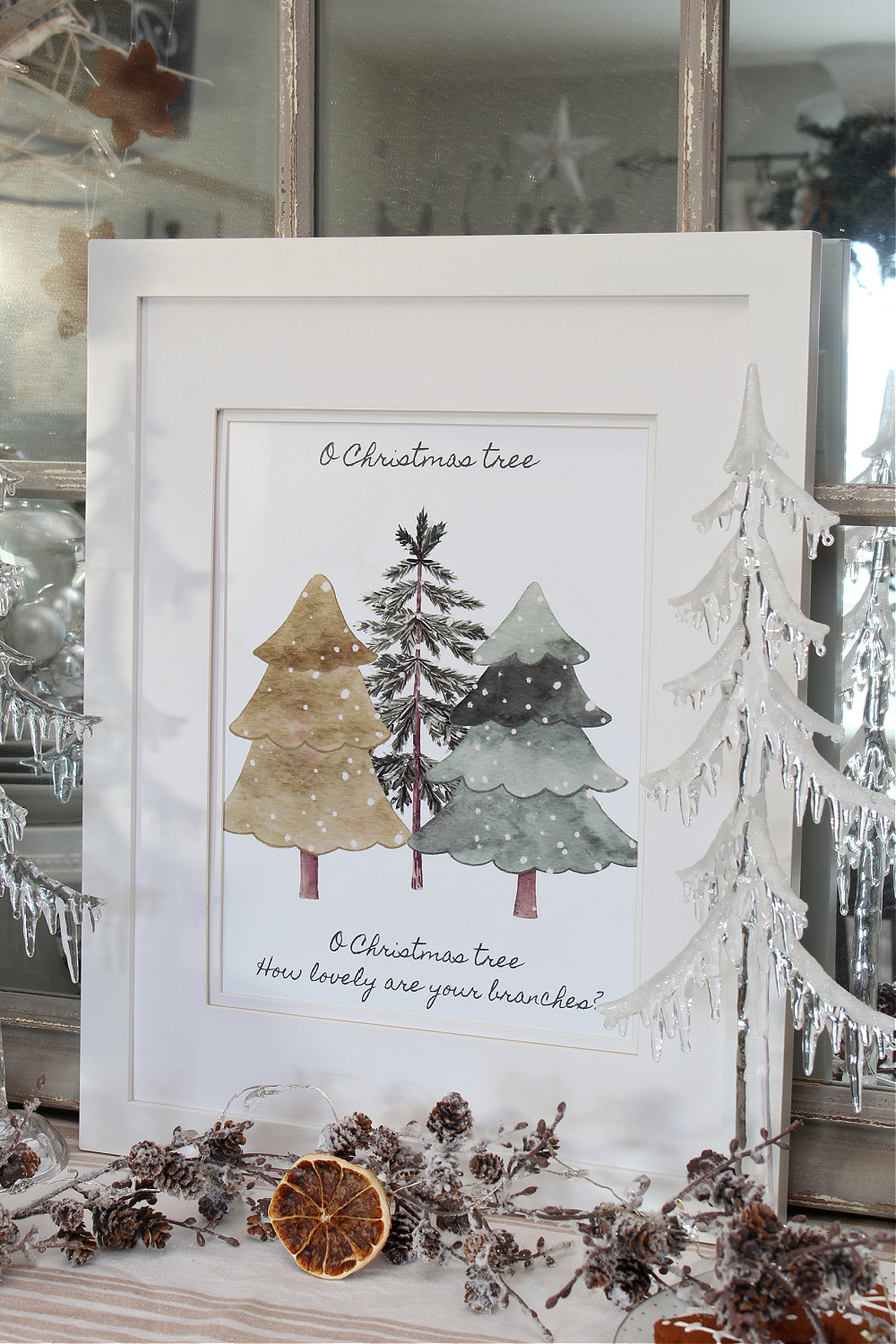 Free Printable Christmas Tree Art - Clean And Scentsible throughout Free Printable Christmas Pictures