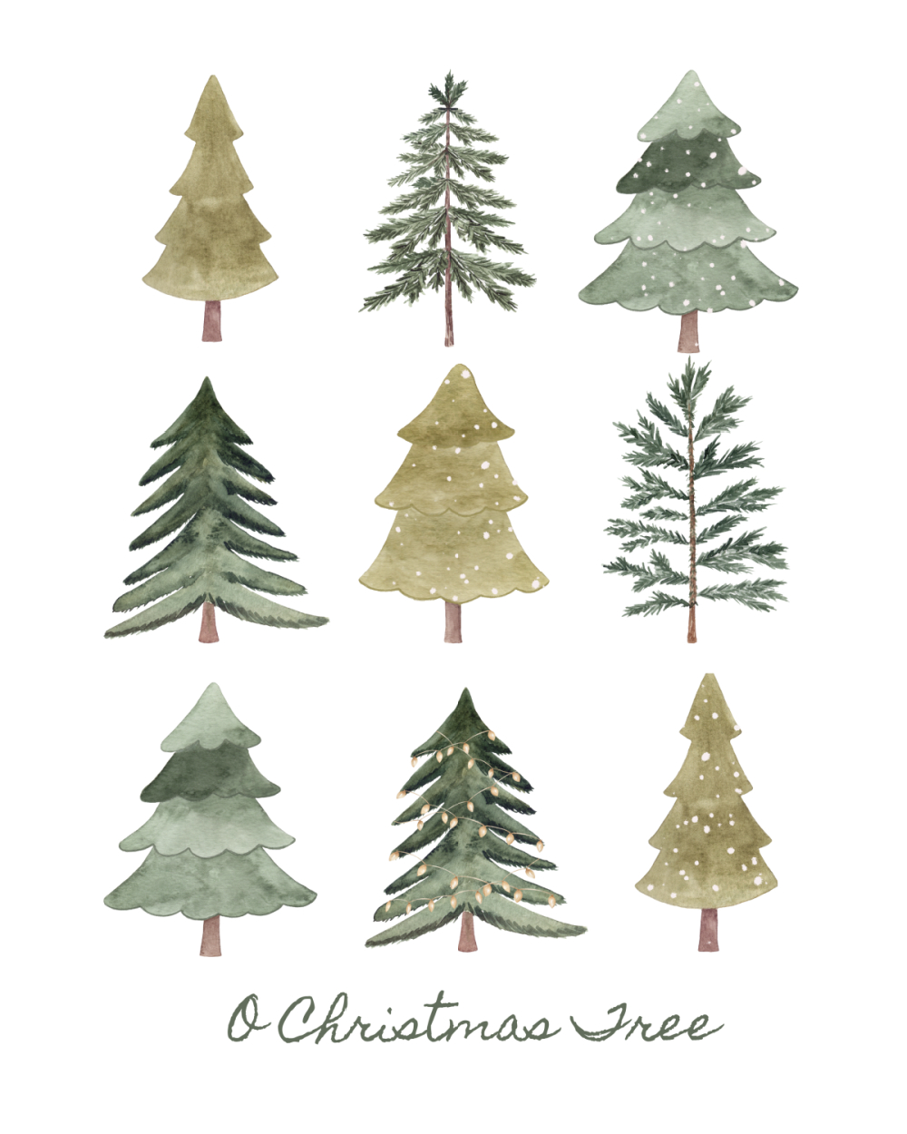 Free Printable Christmas Tree Art - Clean And Scentsible within Printable Images of Christmas