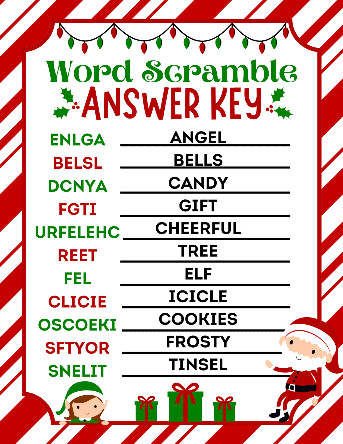 Free Printable Christmas Word Scramble For Kids - Prudent Penny with Printable Christmas Word Scramble