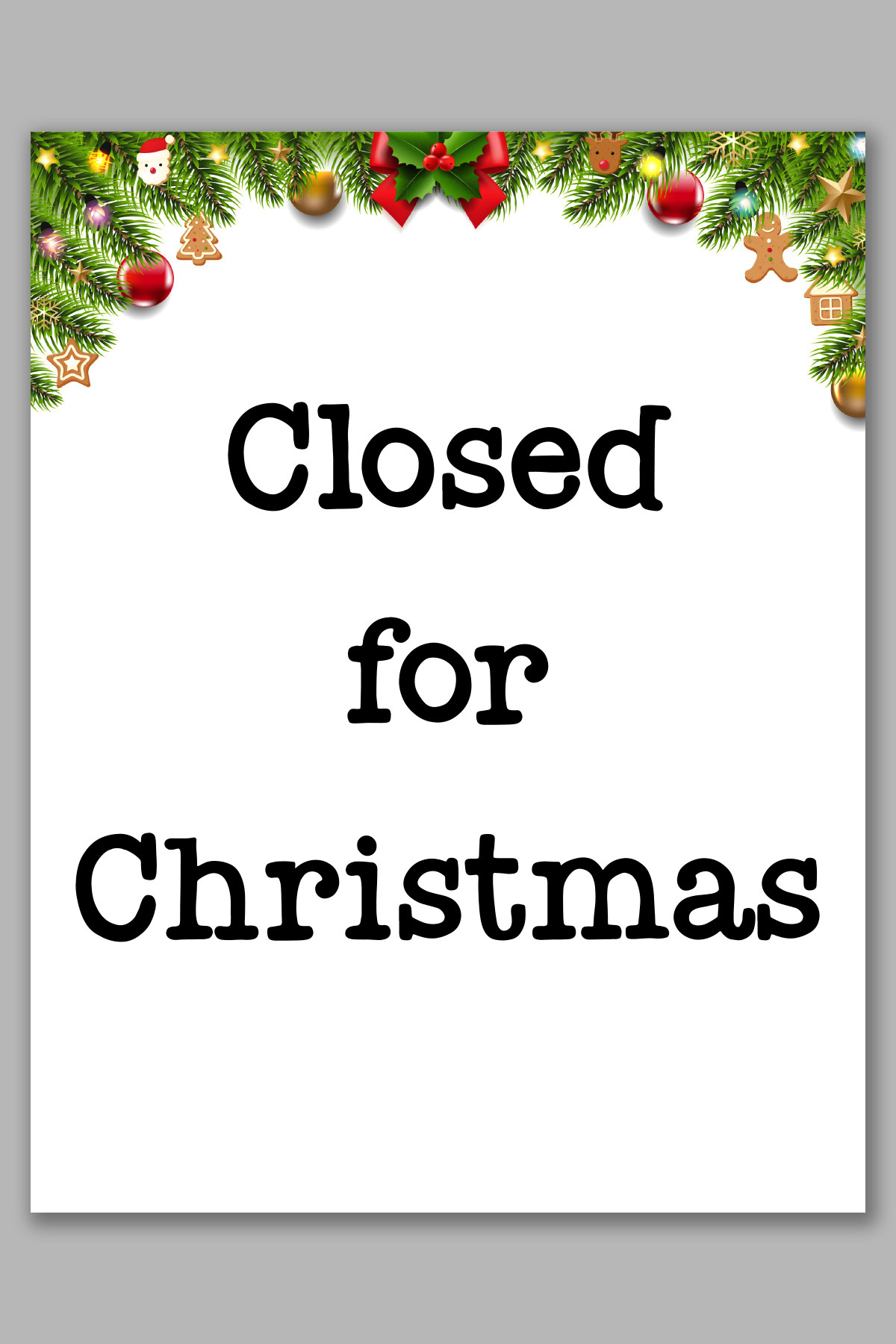 Free-Printable-Closed-For-Christmas-Sign-Template-9 - Mom Envy with Printable Closed For Christmas Sign