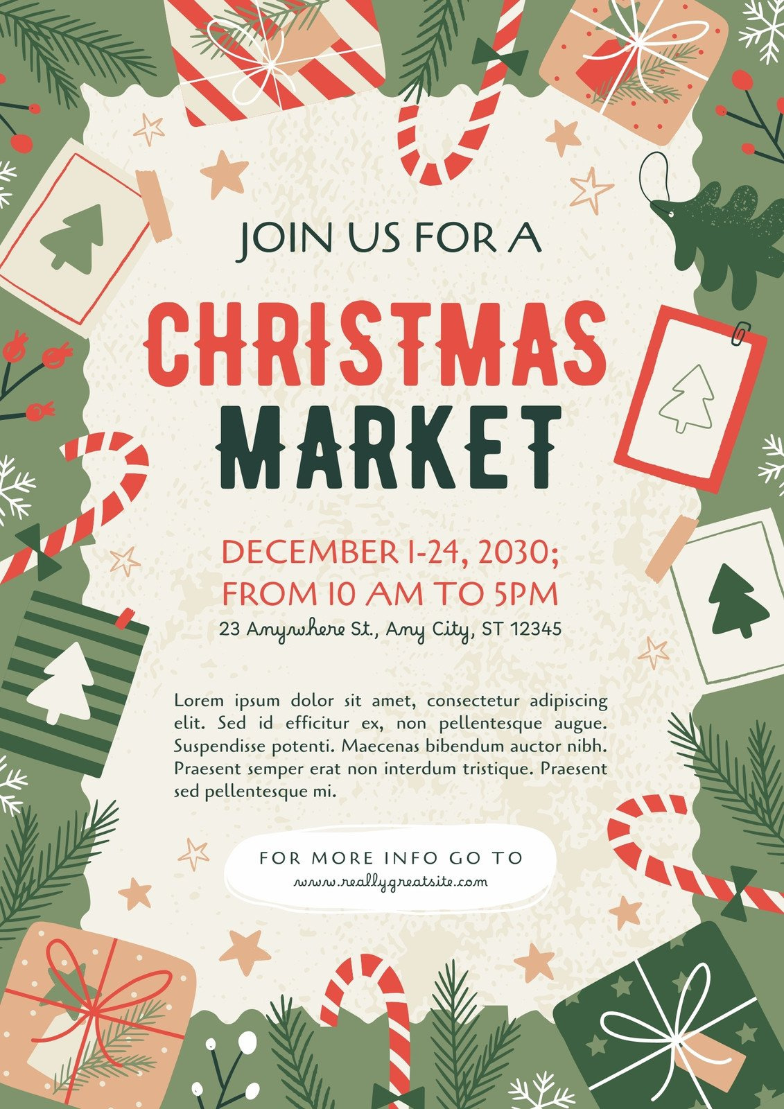 Free, Printable, Customizable Christmas Flyer Templates | Canva within Christmas Flyer Template Free Printable