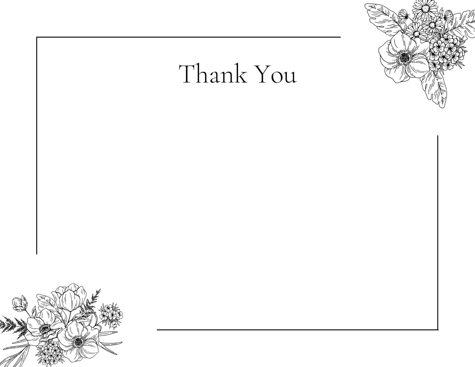 Free Printable Customizable Note Card Templates | Canva throughout Blank Thank You Cards Printable