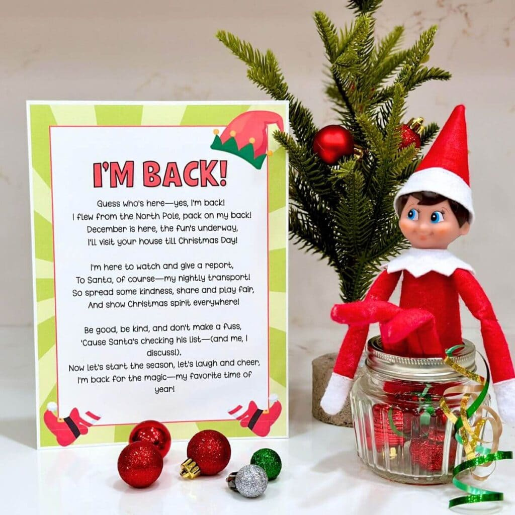 Free Printable Elf Arrival Letters (Great For Last Minute Ideas) in Printable Elf On The Shelf Arrival Ideas