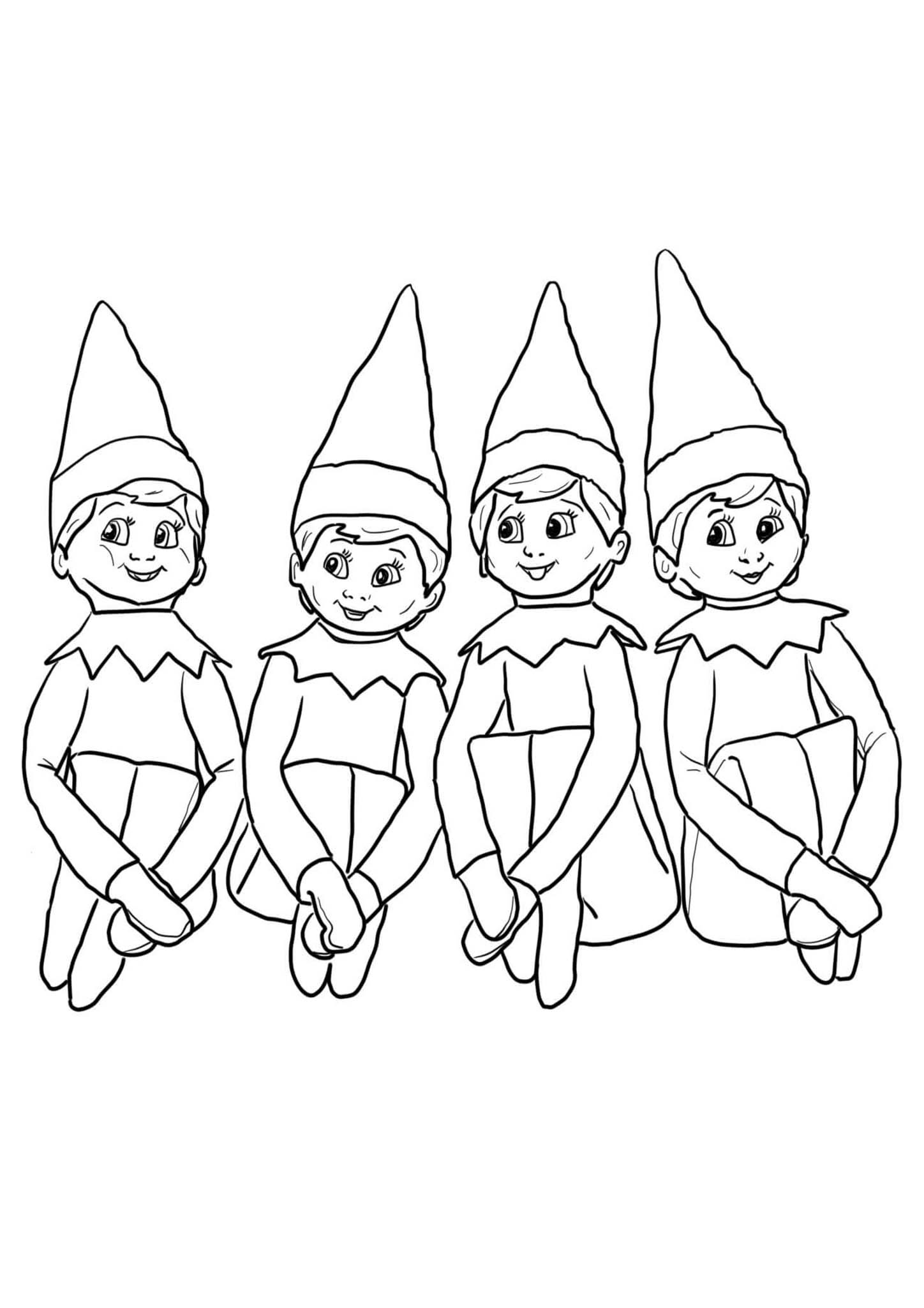 Free Printable Elf On The Shelf Coloring Pages - Tulamama for Elf On The Shelf Coloring Pages Printable