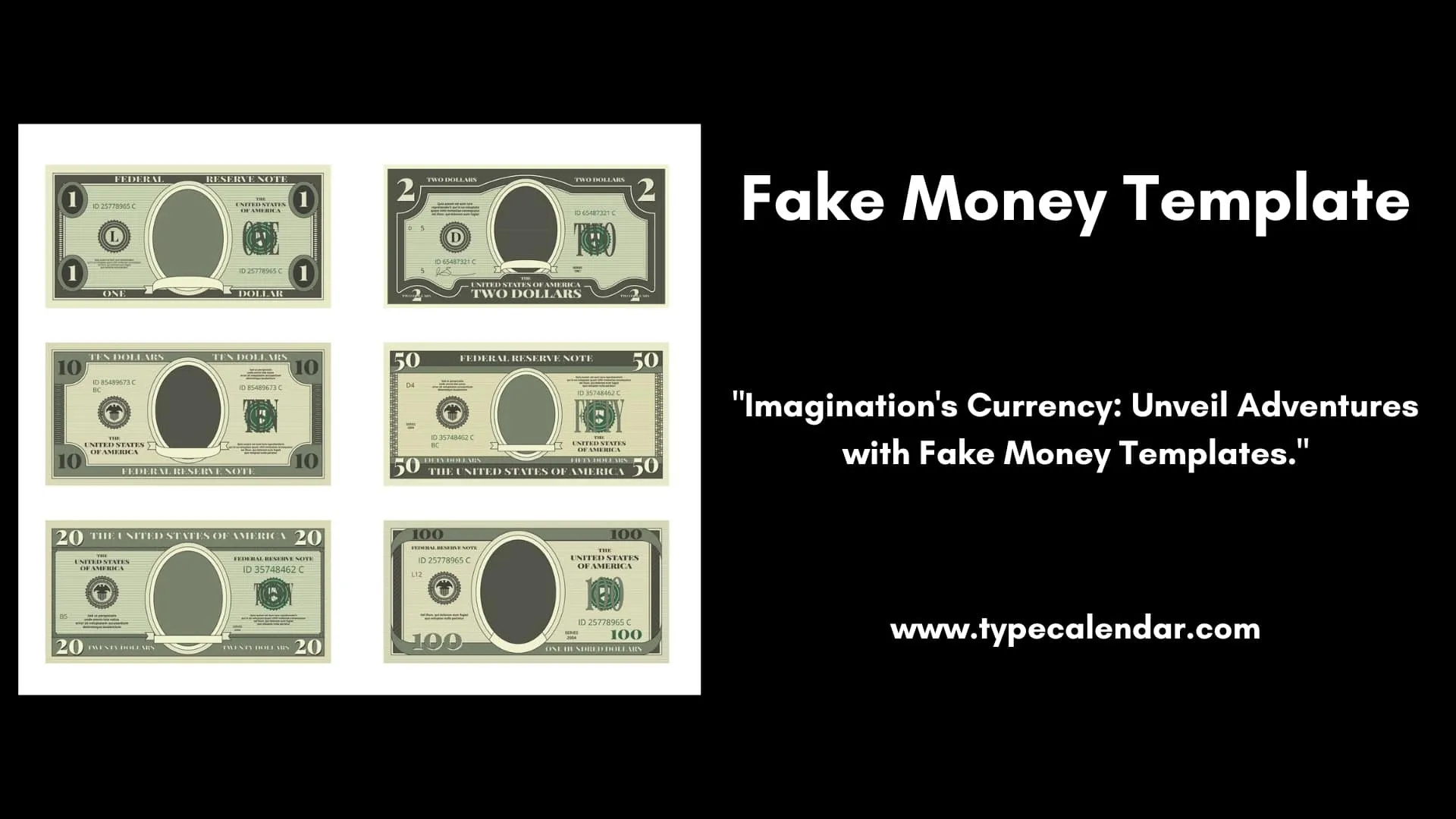 Free Printable Fake Money Templates [Word, Pdf] regarding Free Printable Dollar Bill Template