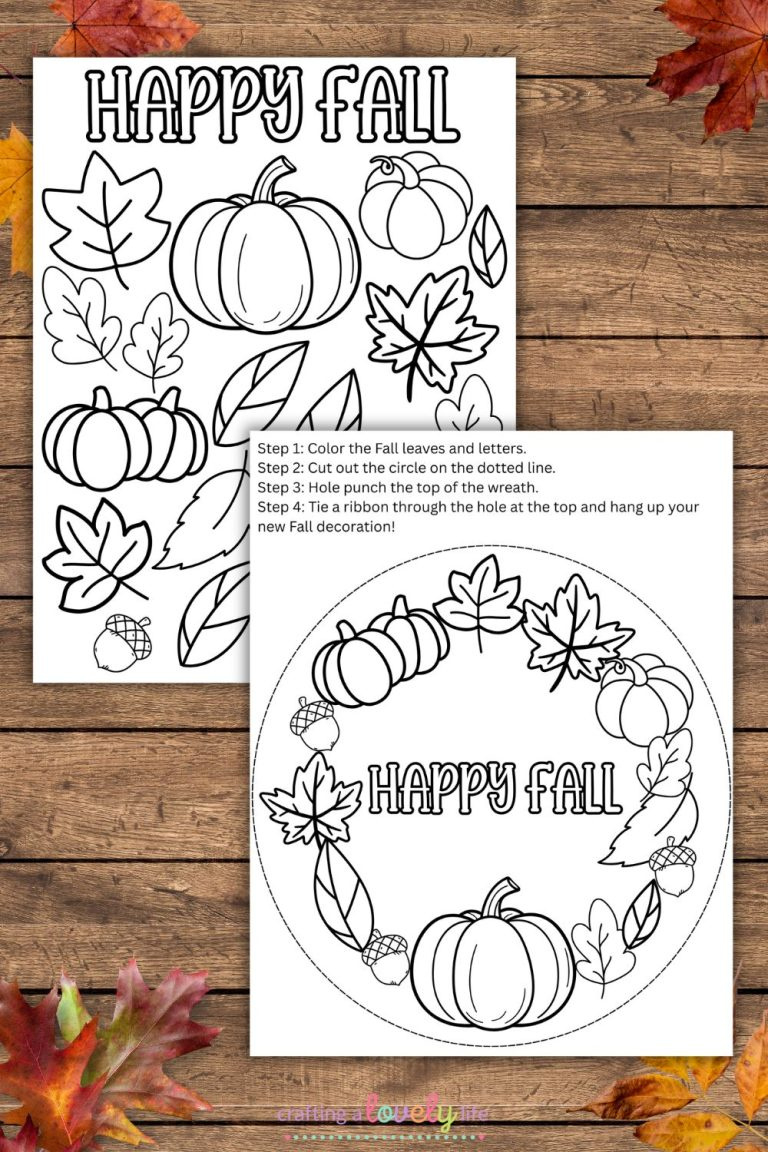 Free Printable Fall Wreath Craft For Kids regarding Free Printable Wreath Template