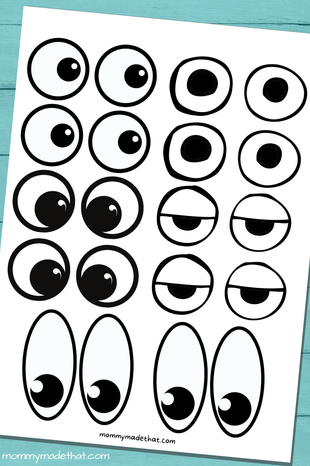 Free Printable Googly Eyes (Tons Of Sizes!) throughout Snowman Eyes Printable