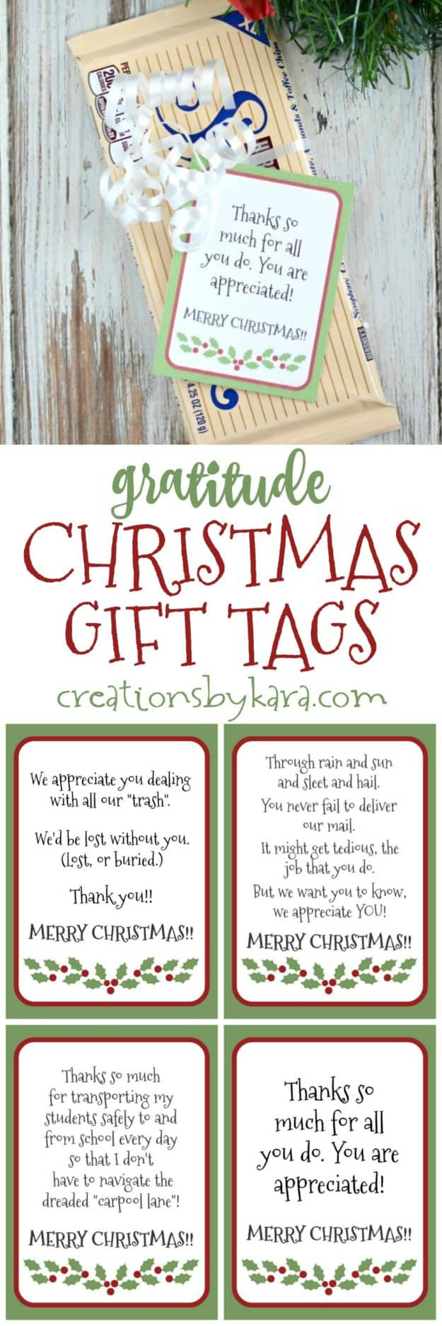 Free Printable Gratitude Christmas Tags - Creationskara in Christmas Thank You Tags Printable