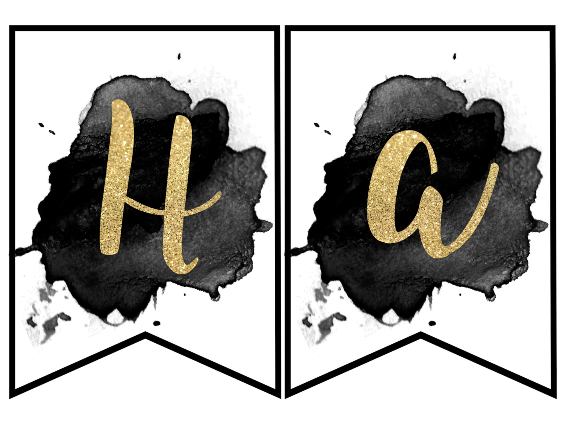 Free Printable Happy New Year Banner - Paper Trail Design inside Free Printable Happy New Year Letters