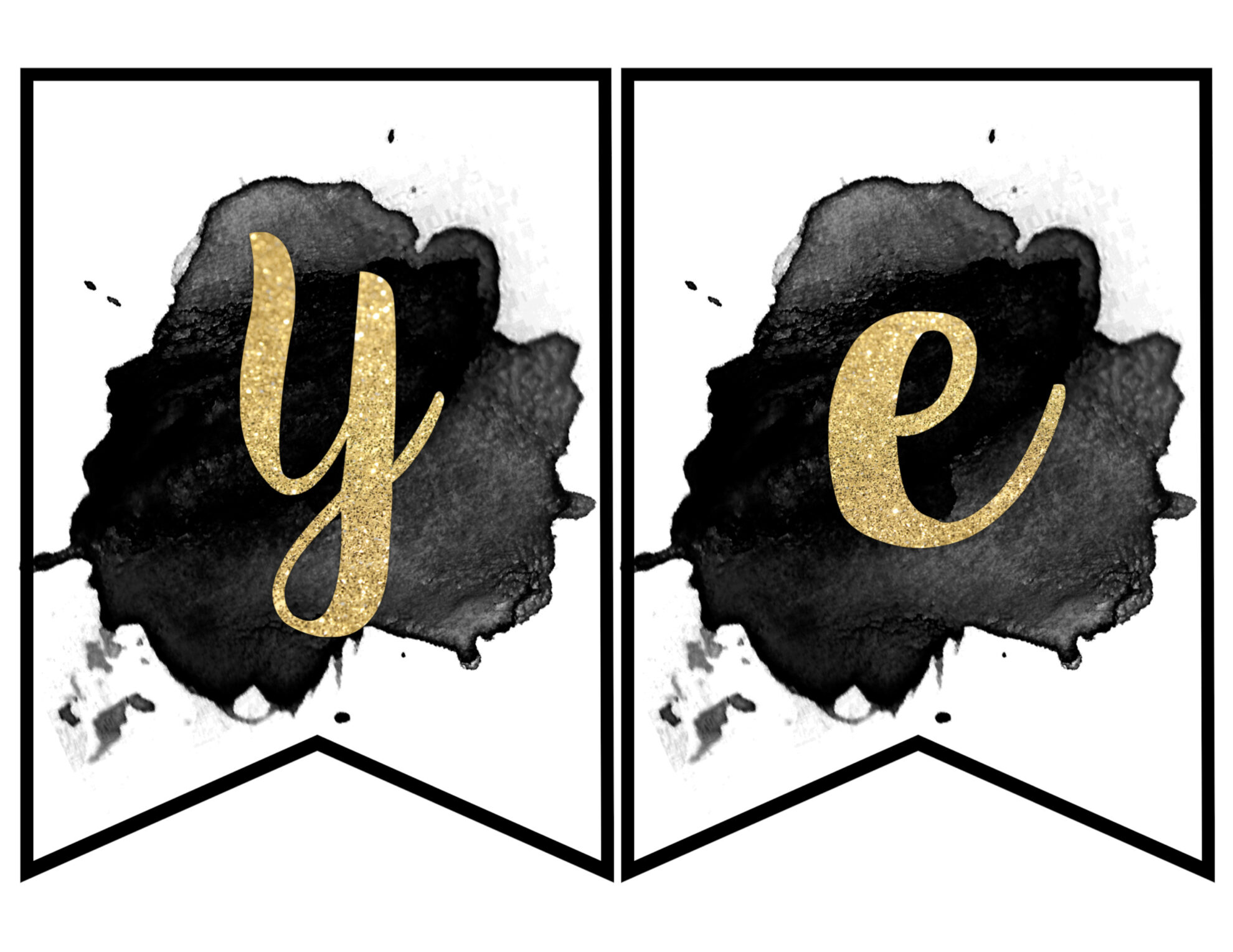 Free Printable Happy New Year Banner - Paper Trail Design with Printable Happy New Year Banner