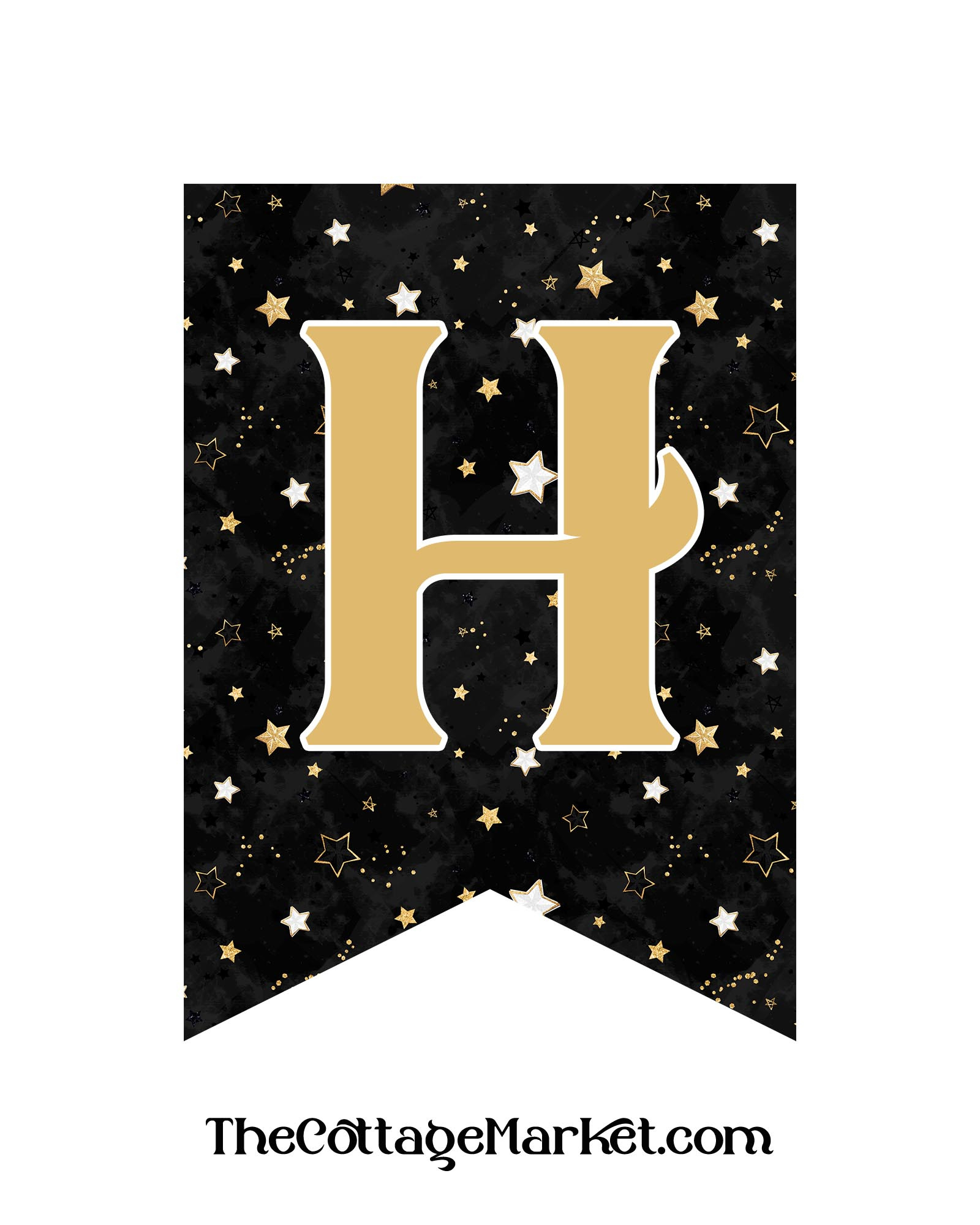 Free Printable Happy New Year Banner! - The Cottage Market throughout Free Printable Happy New Year Letters