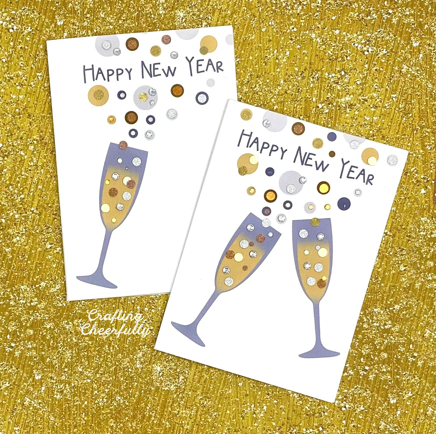 Free Printable Happy New Year Cards - Crafting Cheerfully with Printable New Years Cards