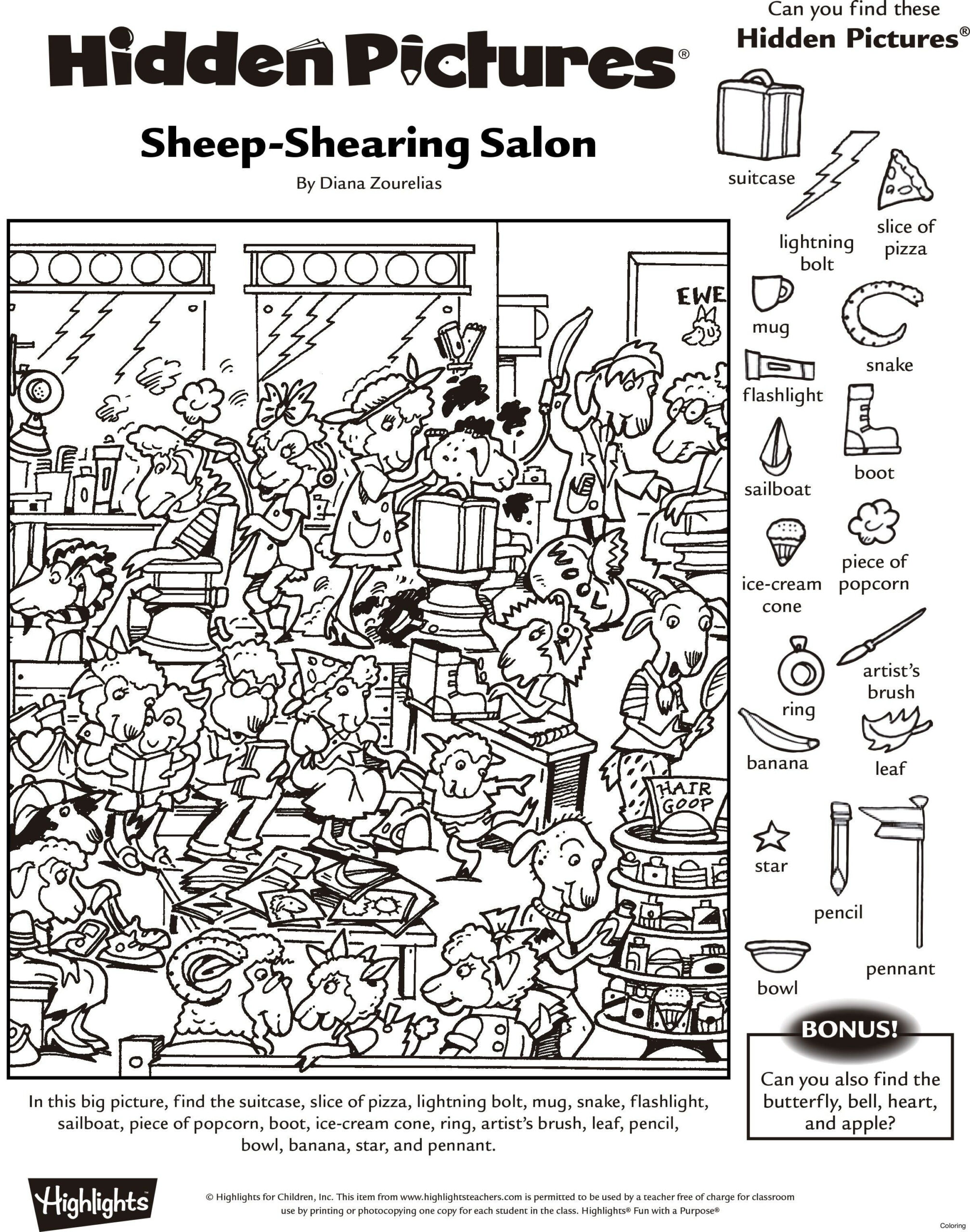 Free, Printable Hidden Picture Puzzles For Kids - Worksheets Library in Free Printable Difficult Hidden Pictures