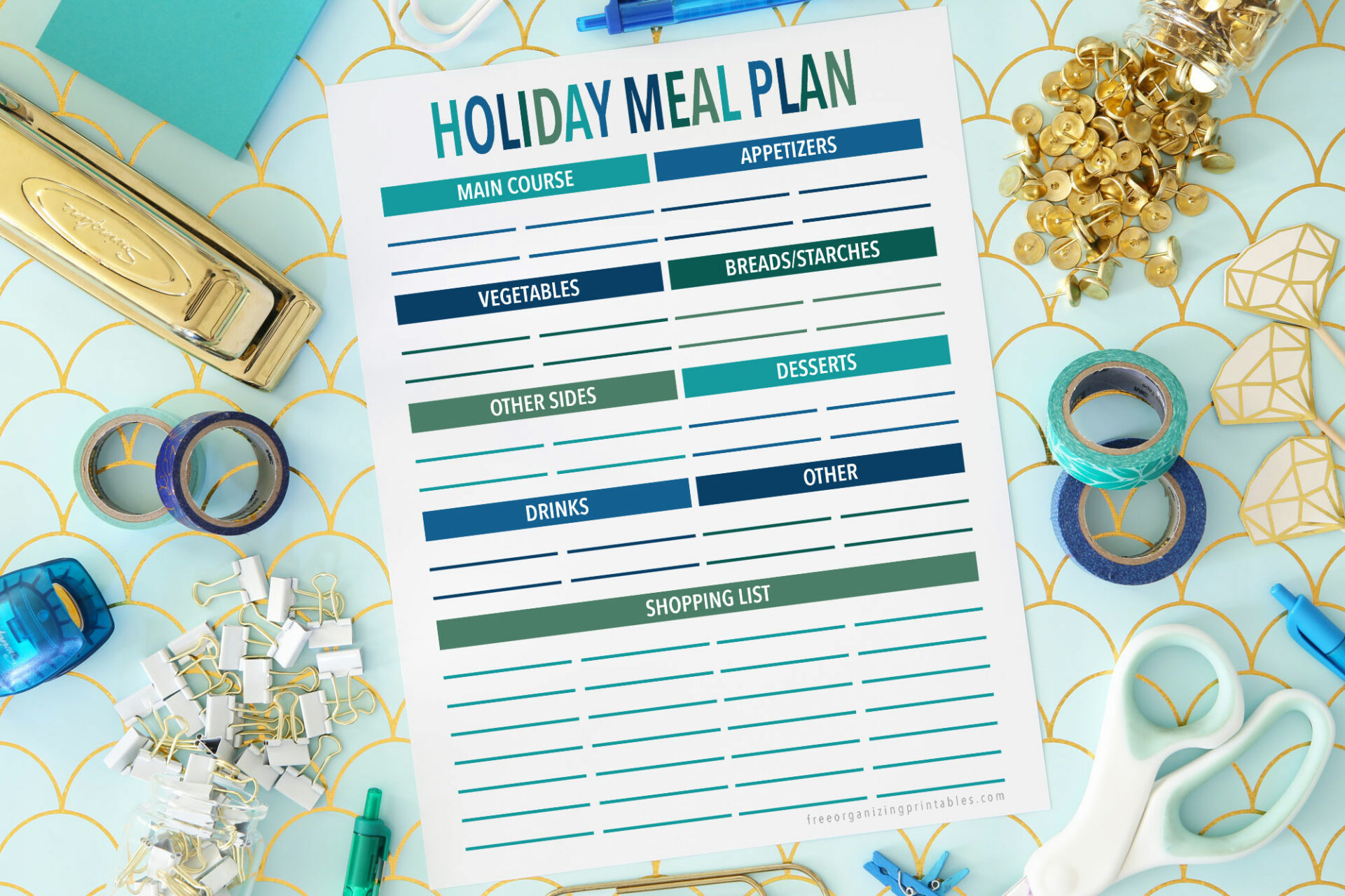 Free Printable Holiday Menu Planner | Free Organizing Printables intended for Holiday Meal Planner Printable