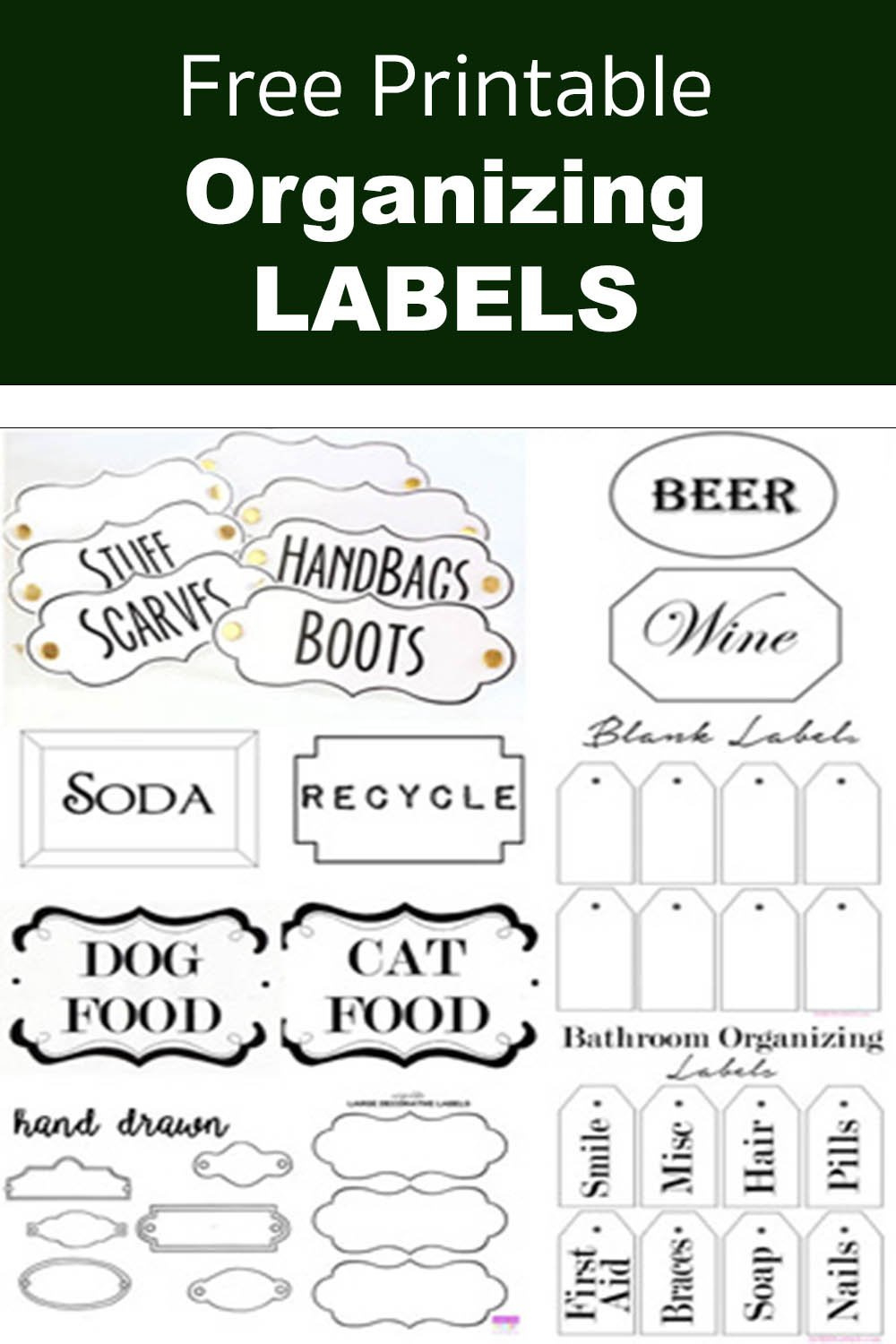 Free Printable Labels To Organize Your Stuff - In My Own Style pertaining to Christmas Pantry Organization Labels Printable